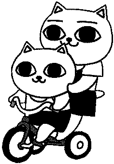 Nekojirus on a jitensha